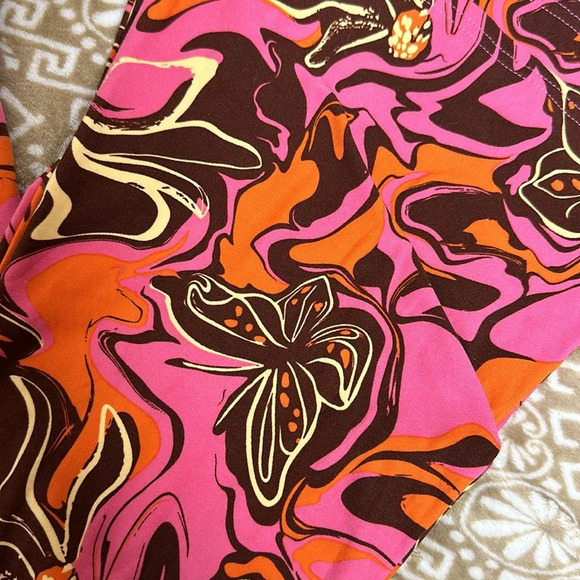 No Boundaries Floral Bell Bottom Leggings Sz Xl - Picture 4 of 7